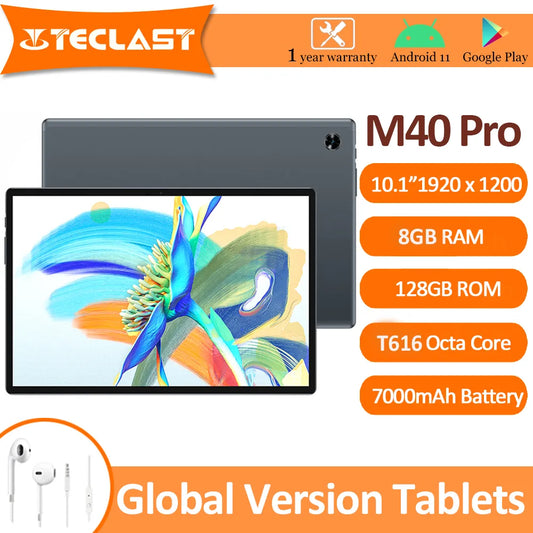 Teclast M40 Pro 2023 - 10.1" - Android 12 - CPU UNISOC T616 Octo-core - RAM 8GB - STORAGE 128GB - 4G Dual SIM+WIFI - Battery 7000mAh