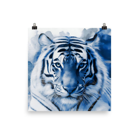 Poster White Tiger Painting Square